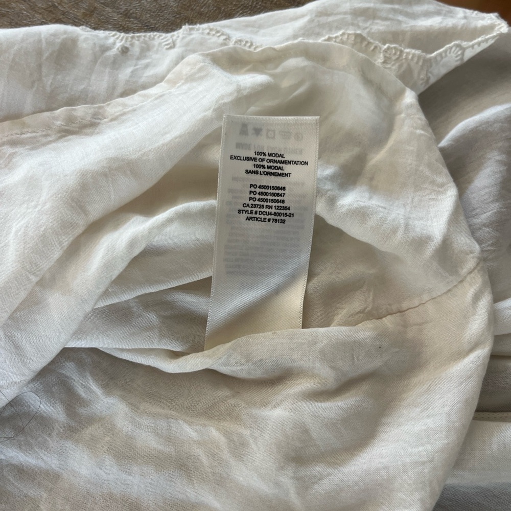 Aritizia Wilfred Sidione Cream Tiered Soft Romantic Mini Dress, Ruffles, Sz S - Picture 16 of 16
